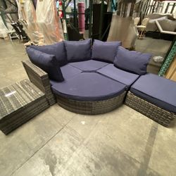 $395.00 No Assemble Require!! 6 PCS Outdoor Patio Daybed Sectional Sofa set