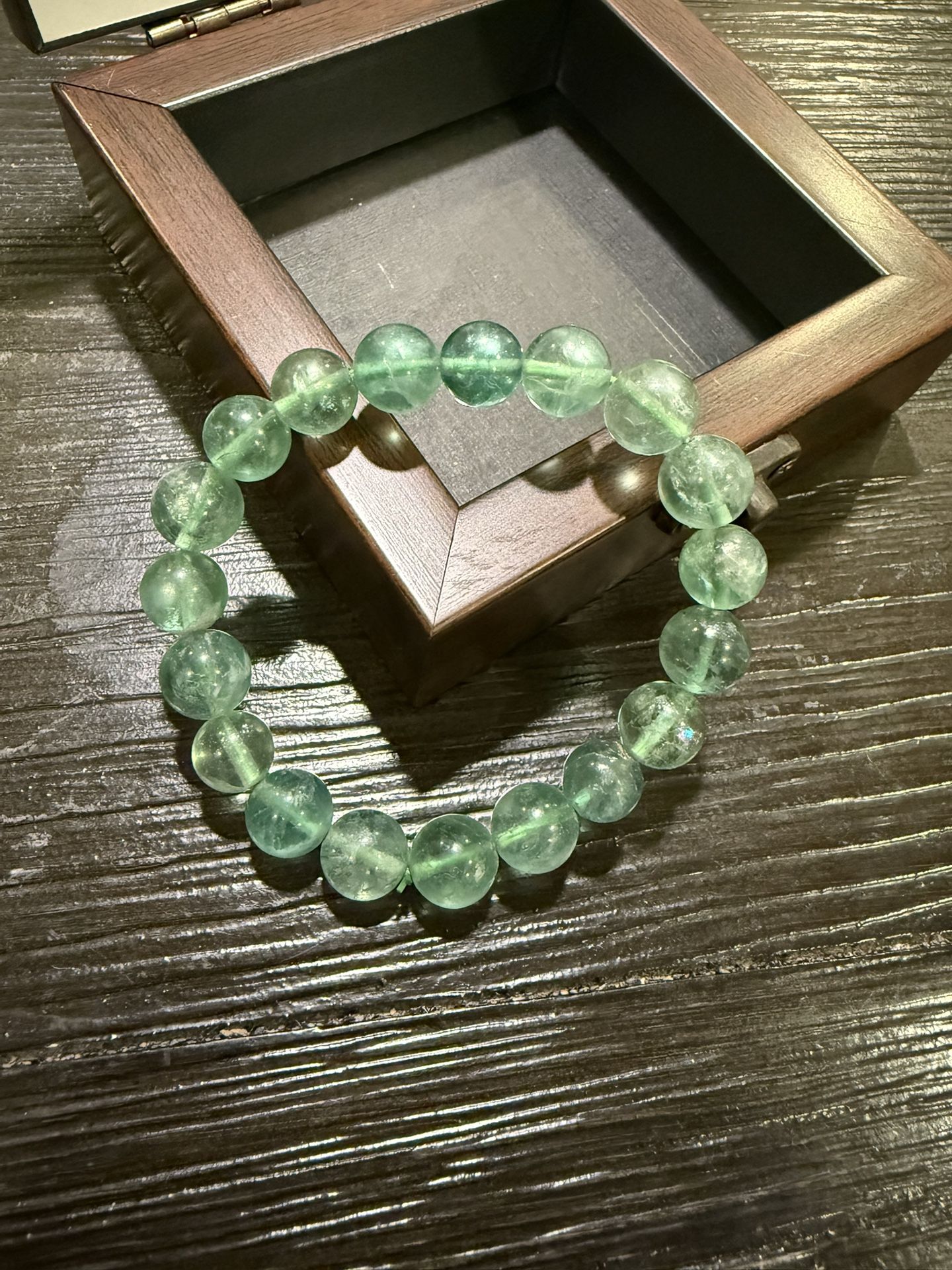 Natural Fluorite Crystal Bracelet – Focus, Calm & Protection | Handcrafted Healing Stone Jewelry