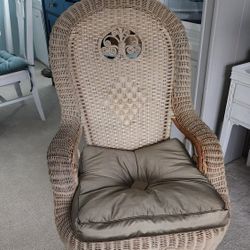 Antique Victorian Wicker Rocker