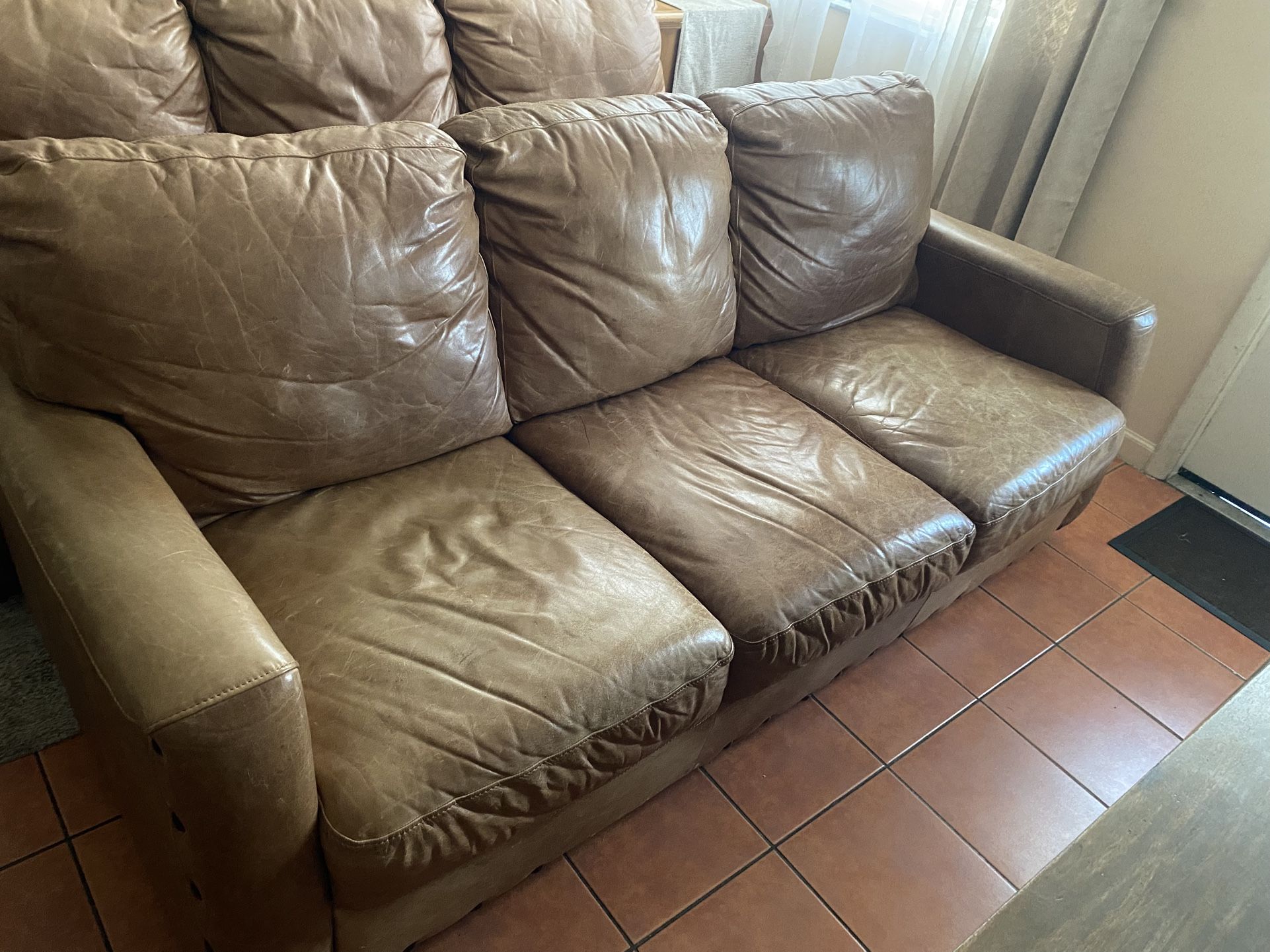 Two Leather Couches