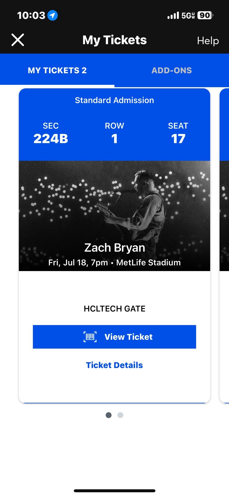 Zach Bryan Met Life