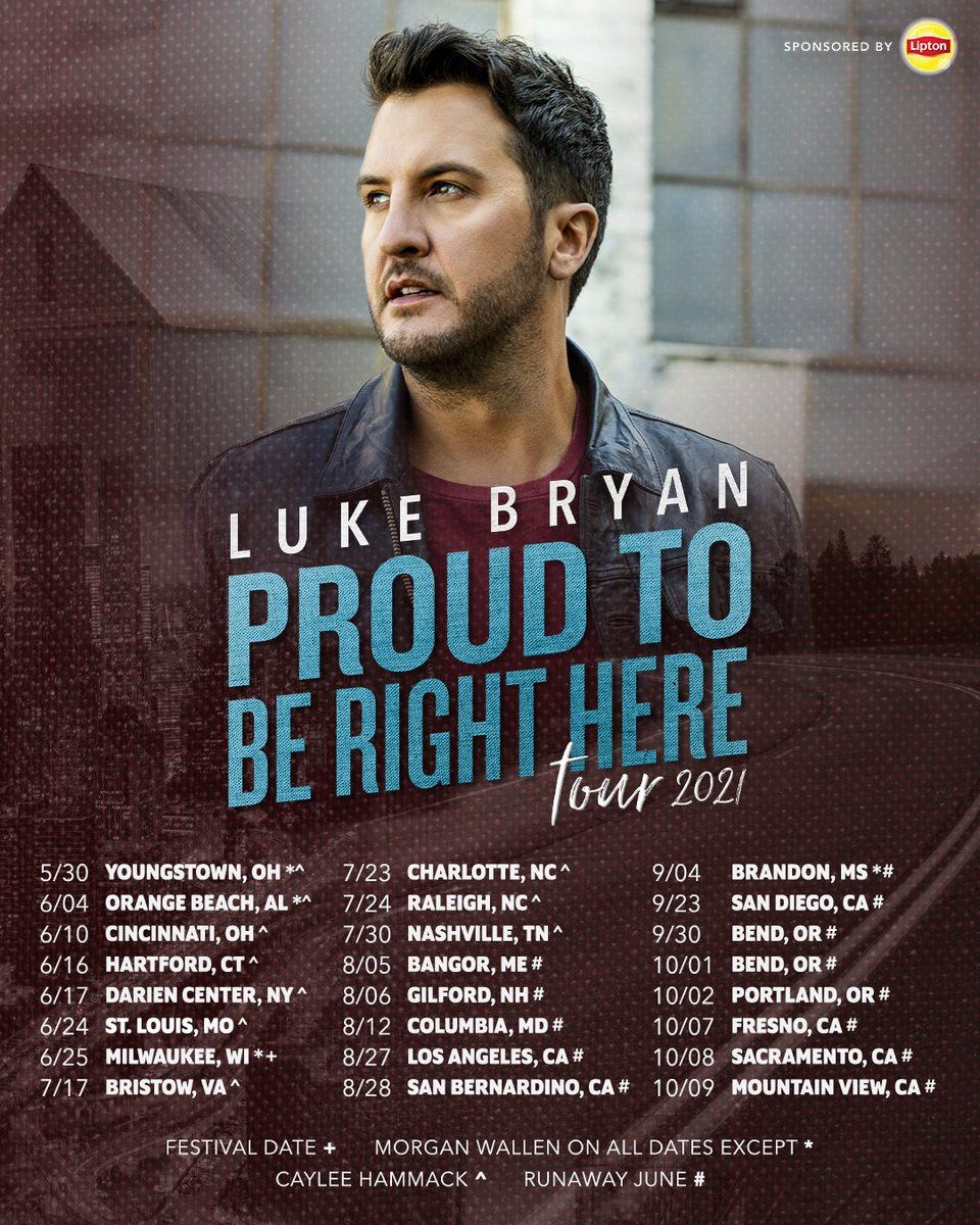 Two (2) GA Tickets For Luke Bryan, Dylan Scott, Caylee Hammack 