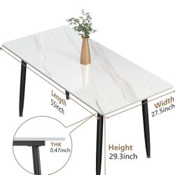 White Dining Table 