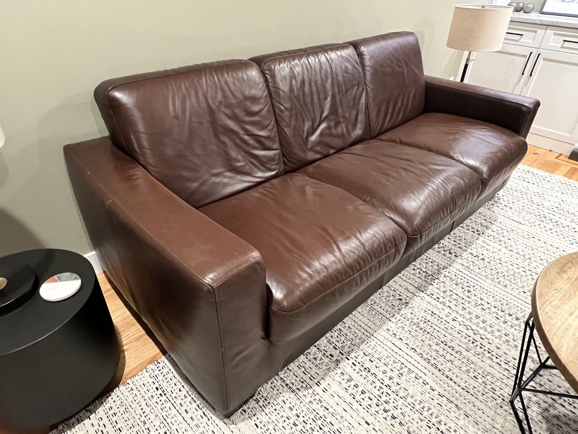 Leather Sleeper Sofa