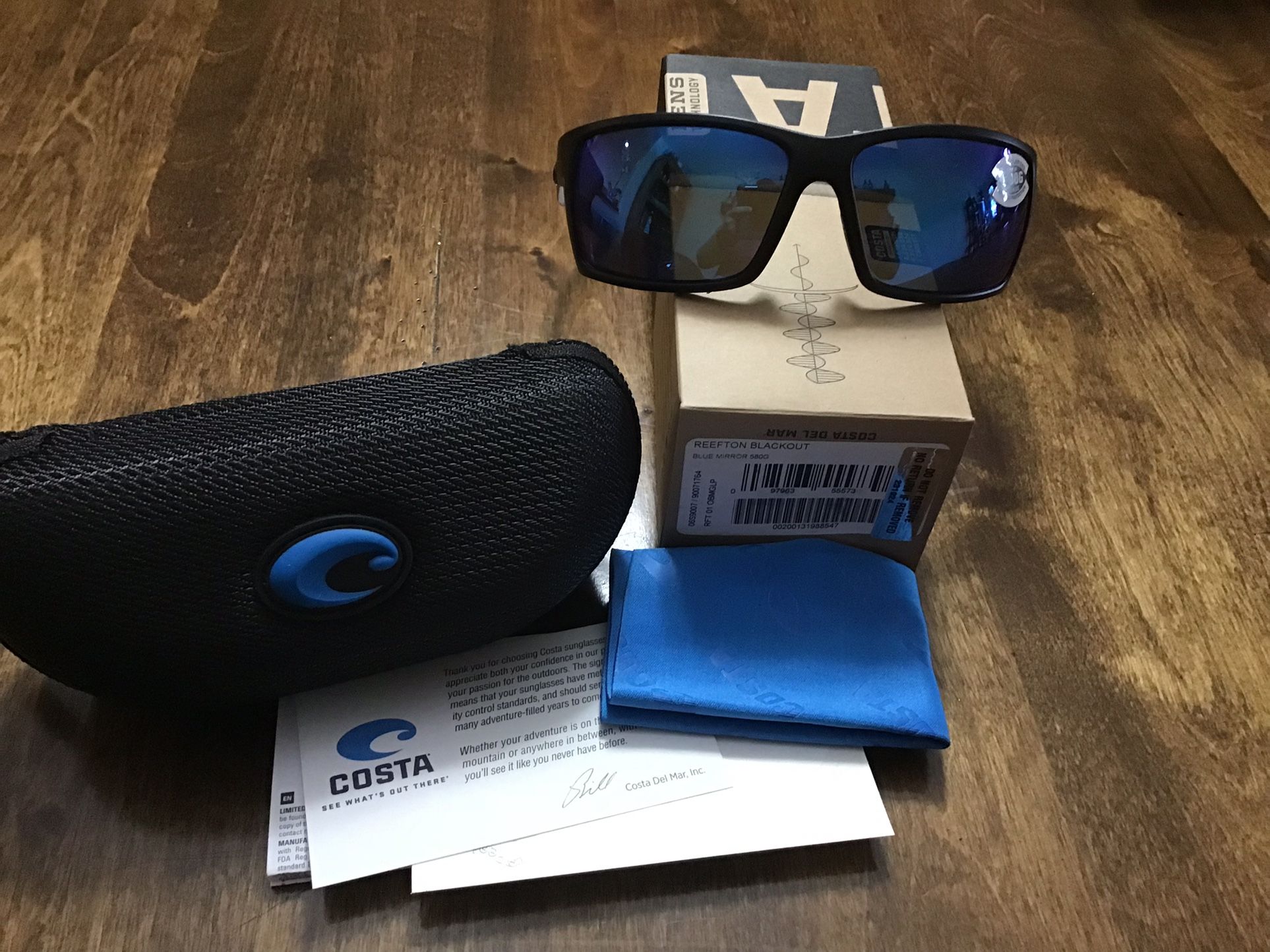 Brand New Authentic Costa Del Mar Reefton 580G Polarized Sunglasses