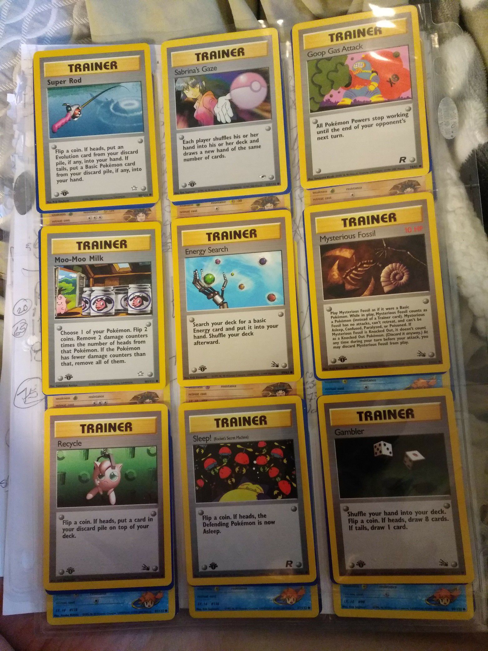 POKEMON RUSSELL 1ST EDITION TRAINERS AND ENERGY
