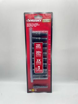Husky 10-Piece 3/8 in Drive Deep Impact Socket Set