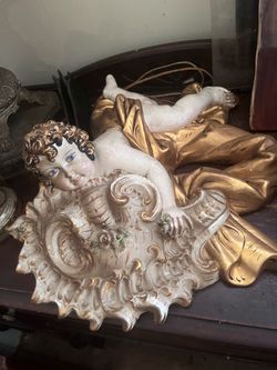 Vintage Italian Cherub Wall Plaque
