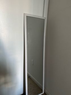 White Full-Length Floor Mirror