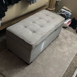 Shelton Storage Ottoman – Gray – Great Condition 🪑
