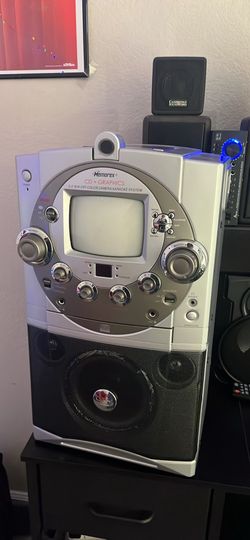 Memorex cd + cassette player karaoke machine with camera