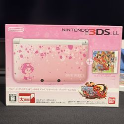 Nintendo 3DS LL XL Console One Piece Chopper Pink Japan model game w/Box Game