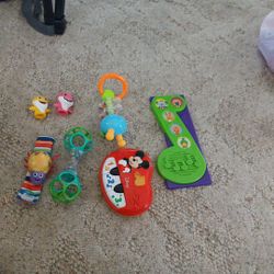 Baby Rattles 2.00$ Music Note Push Button Toy $2.00 Bath Baby Shark Fingers .25 Cents Each