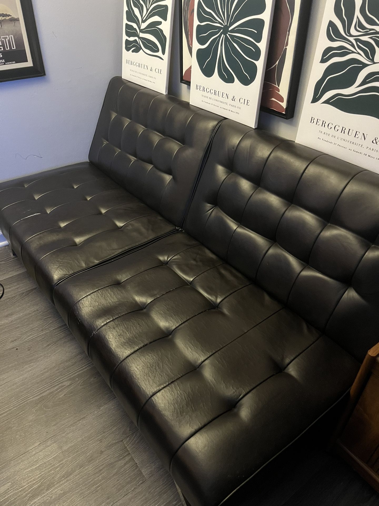Leather futon