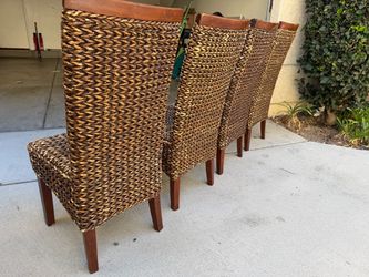 Set of 4 Wicker Chairs