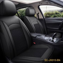 Leather Seat  Covers Waterproof Front Rear Seat Full Set(2 Rows 5 Seats)