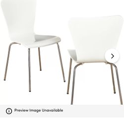 White Wooden Office Side Guest chairs 