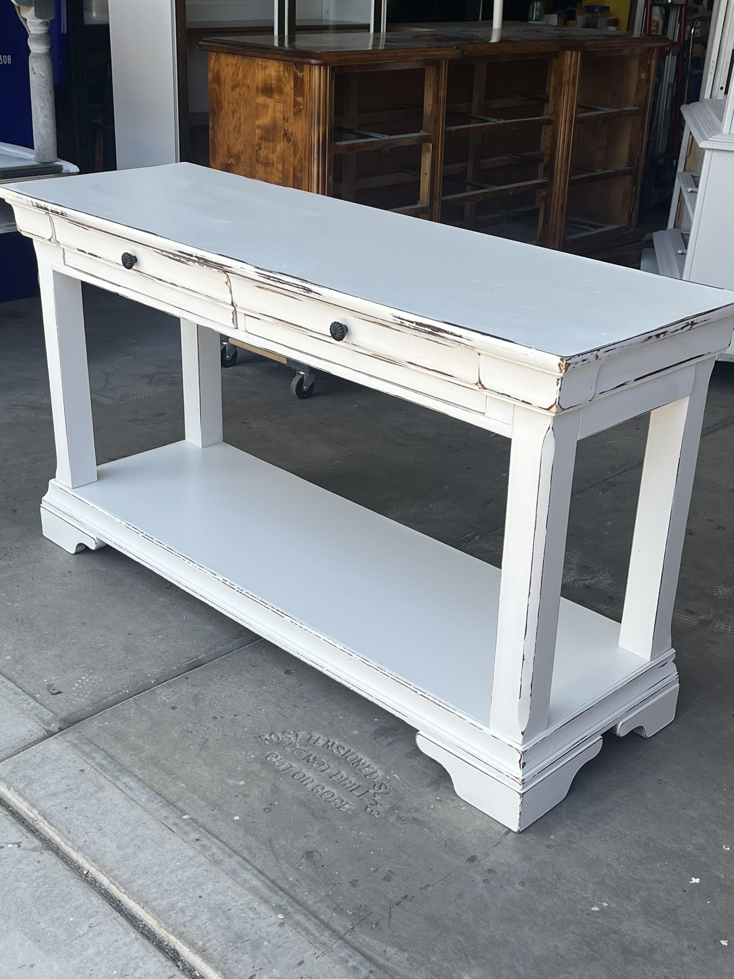 RUSTIC FARMHOUSE CONSOLE, CREDENZA, ENTRY PIECE OR COUCH TABLE 