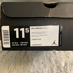 Size 11.5 Oggg Obsidian Blue Leather Jordan 12’s 