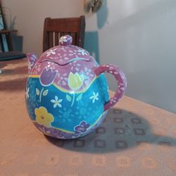 Handmade Ceramic Teapots Hand-Painted Flowers Pattern Porcelain Tea Pot Household Kettle Portable