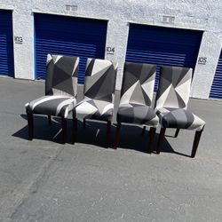 Leather, Beige Dining Chairs With Black, White, And Gray New Chair Covers