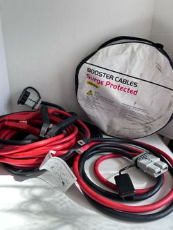 1 Gauge 30 FT Quick Connect Jumper Cables,1500A Heavy Duty Booster Cables surge protected
