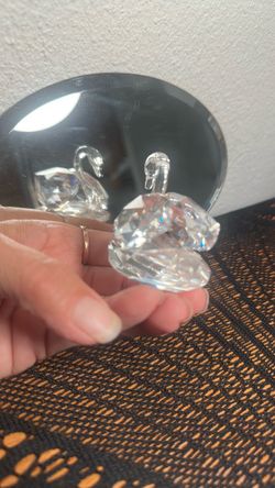 Retired Vintage,  Swarovski Crystal Swan signed