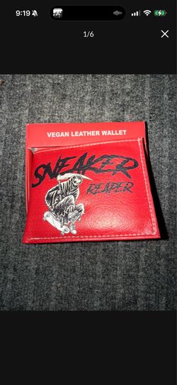 🎁 NIB VEGAN LEATHER WALLET SNEAKER REAPER