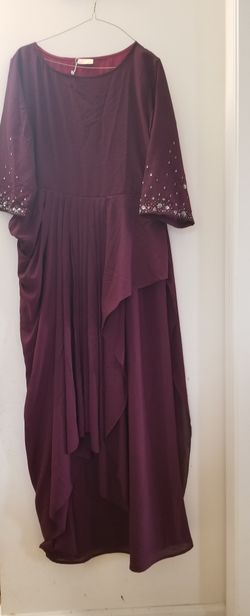 Gown Crepe XXL With Embroidery