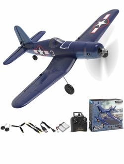 volantexrc RC Plane for Beginners, 4CH WWII RC Airplane F4U Corsair with Aileron, 2.4Ghz Remote Control Plane with Xpilot Self Righting & One Key Aero