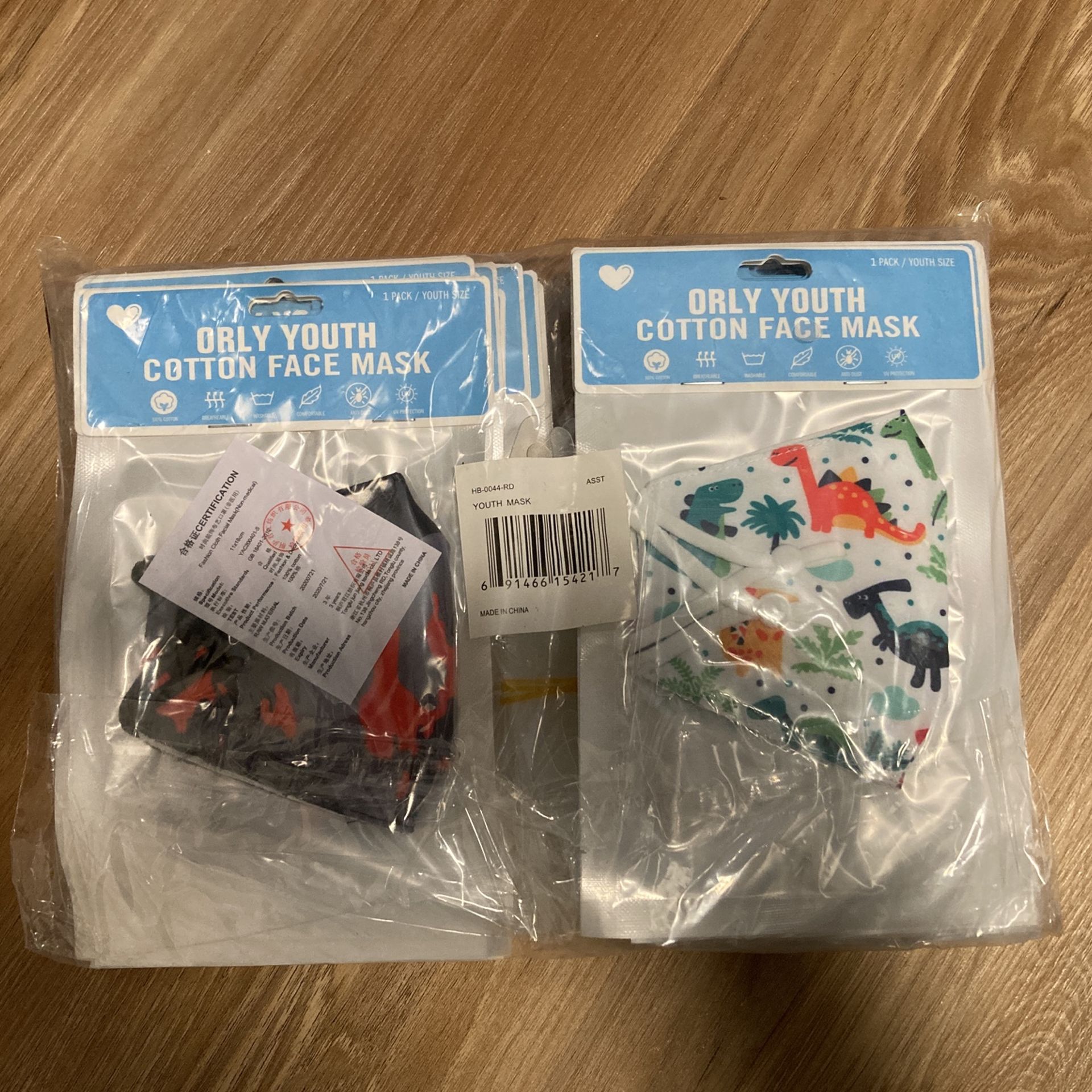 Orly Youth Cotton Face Mask