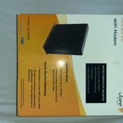 Ubee Modem DVW326B Docsis 3.0 Telephony Gateway WiFi With Power Cord
