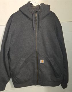 Carhartt Men's Rain Defender Thermal Lined Zip Hooded Work Sweatshirt