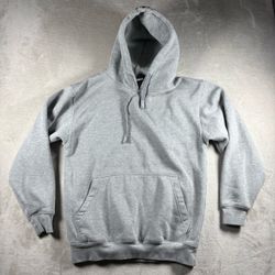 Y2K Pro Club Men's Size Small Gray Heavyweight Pullover Hoodie Baggy
