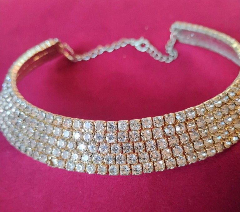 Rhinestones CZs Necklace Choker