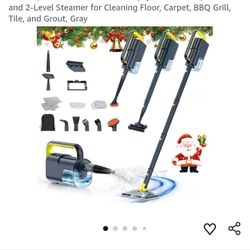 Scrubwiz Steam Mop With Detachable Handheld Steam Cleaner, 10- In 1 Multi Accesssories 