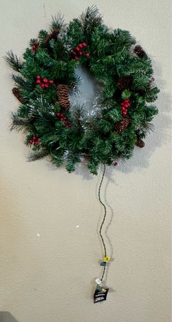 {$10 EACH}  2 PRE-LIT WREATHS