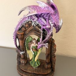 Dragon & Angel LED Lighted Fantasy Statue