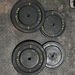 150 Lbs Vintage YORK plates 