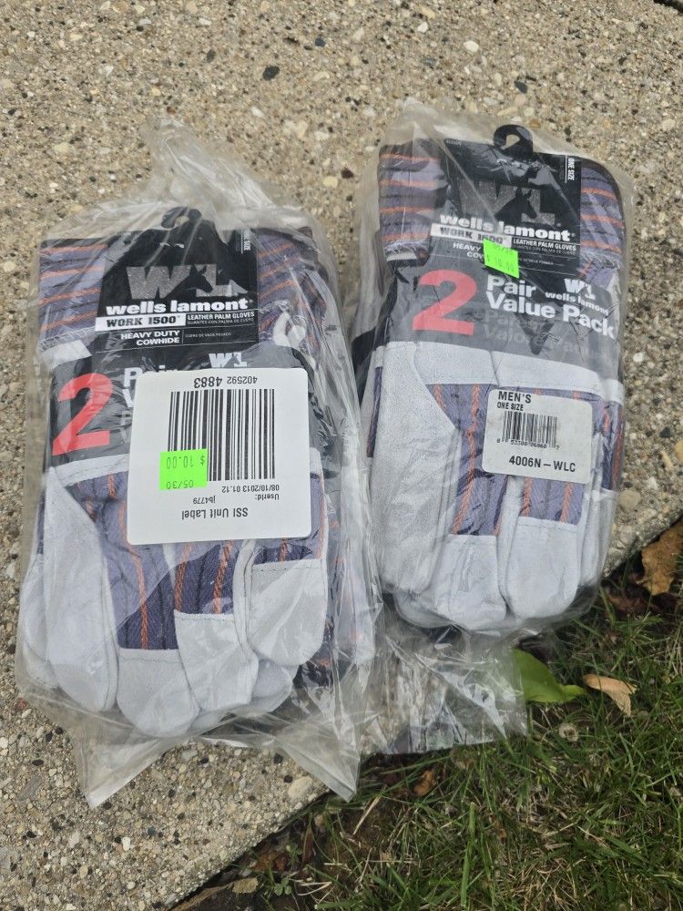 Leather Gloves XL 2 pair
