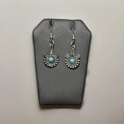 Tibetan Style Charm Earrings 925 Silver Plated Hooks