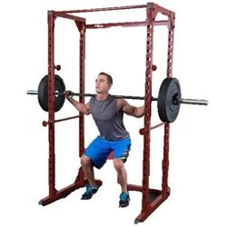 New Body Solid Best Fitness Power Squat Rack Free Weight Safety Cage BFPR100