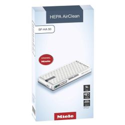 Miele Original SF-HA 50 HEPA AirClean Filter with TimeStrip for Miele Complete C2/C3, Compact C1/C2 Vacuum Cleaners, Pack of 1 - (contact info removed
