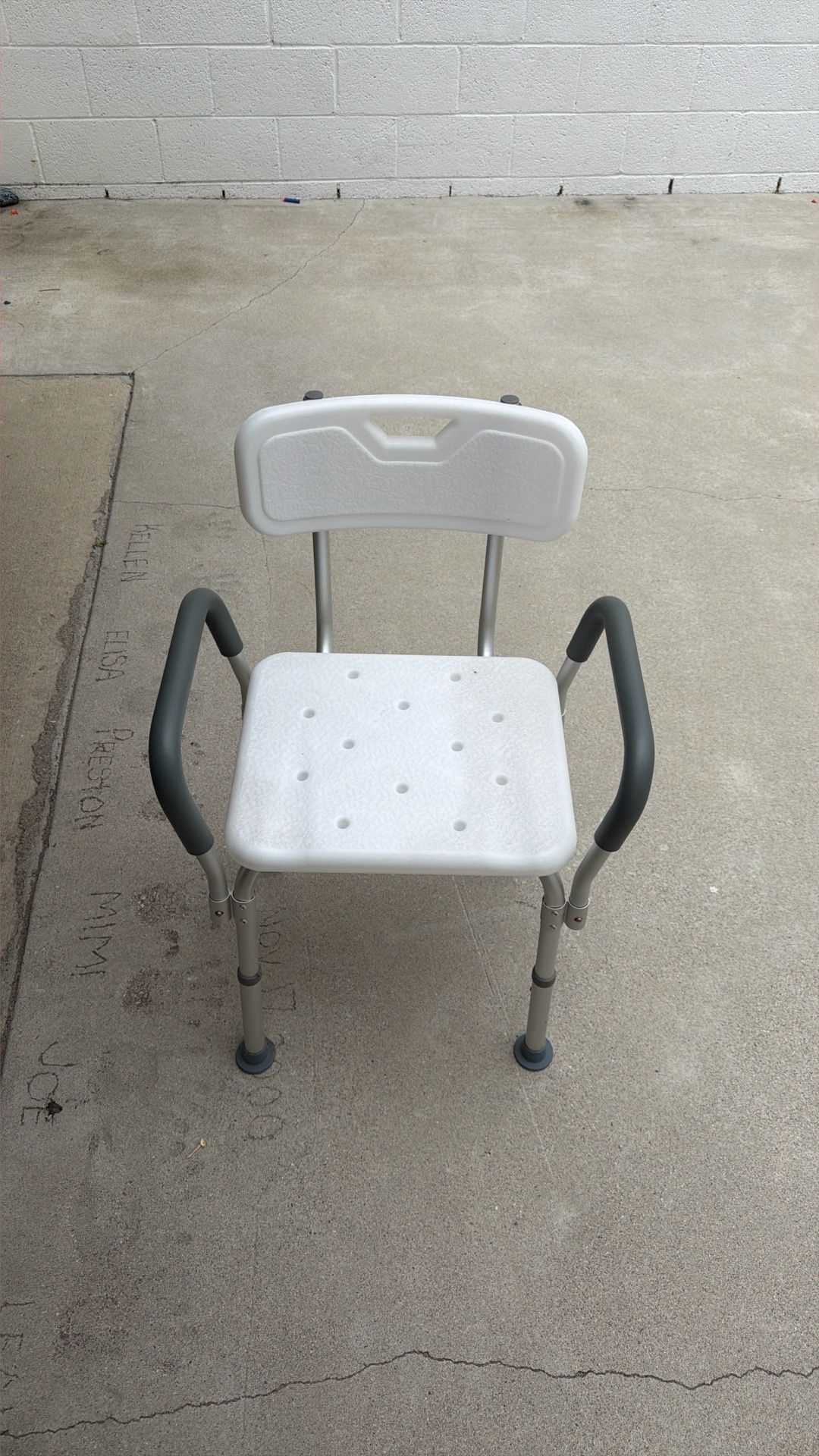 Plastic shower chair