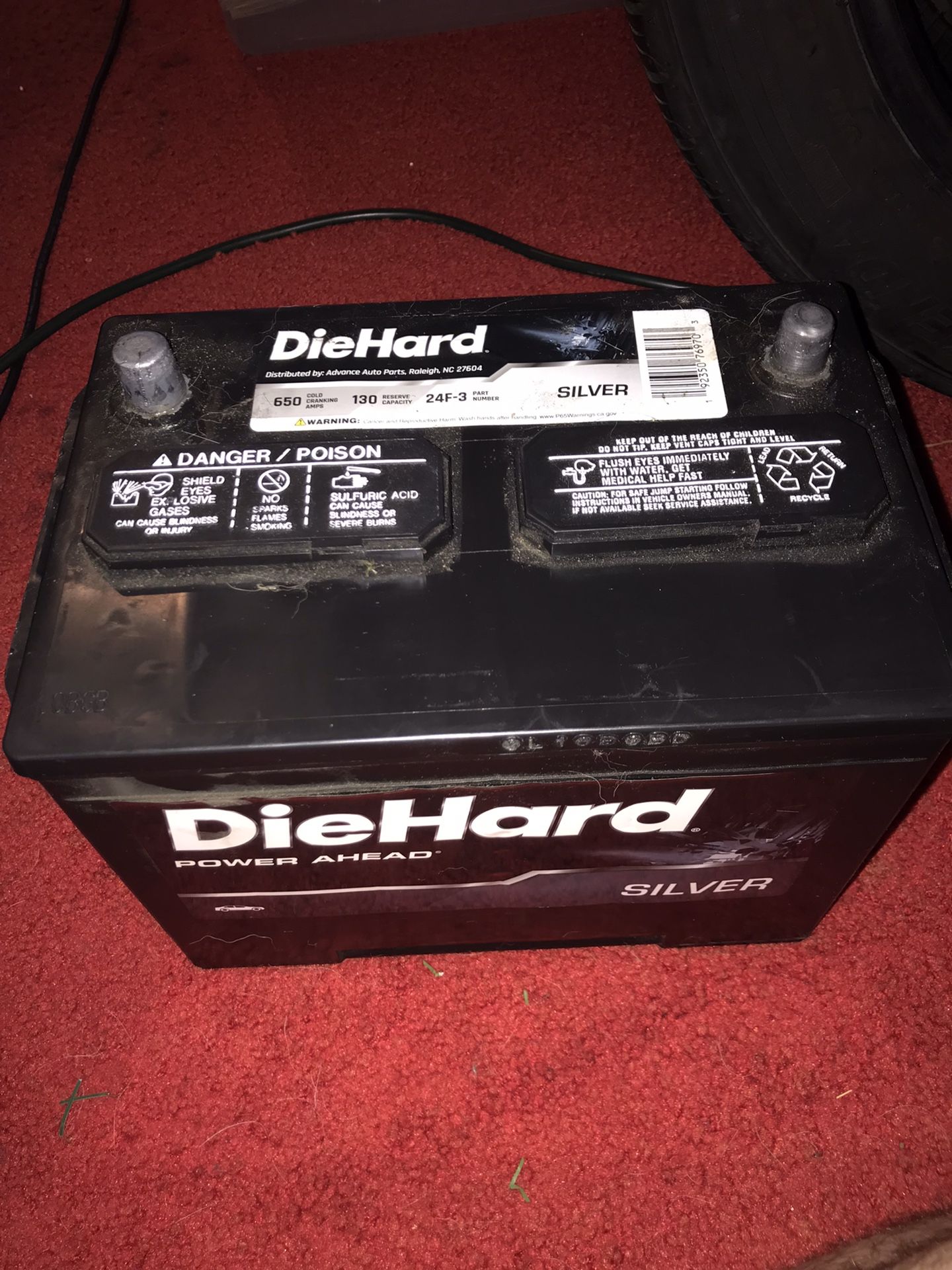 Die Hard Silver Battery Size 24F 650 CCA