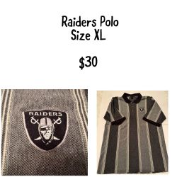 Raiders polo shirt XL