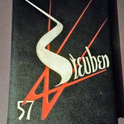 1957 Steubenville Ohio Wells High School Yearbook Steuben Vintage Collectible Original 