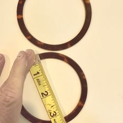 Samoan Polynesian Costume Jewelry Plus Size Brown Faux Tortoiseshell Bangle Bracelets