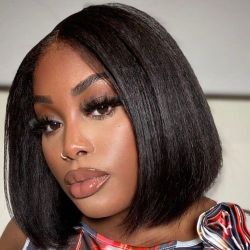 Human Hair 10" Kinky Straight 5x5 HD Lace Closure Wig