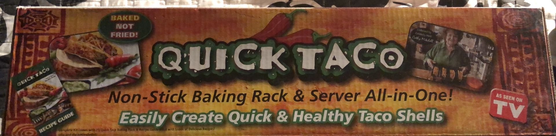 Quick Taco Baking Rack, Server, Recipe Book Assen on TV New in Box